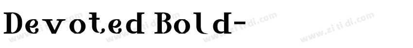 Devoted Bold字体转换